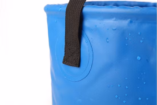 Telone da viaggio pieghevole in tela cerata in PVC 500D, da spiaggia, con secchio di sabbia