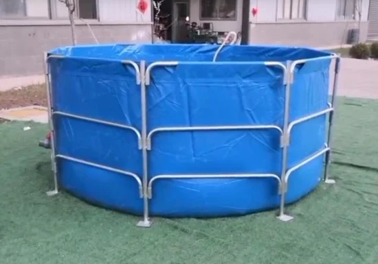 Telone in PVC impermeabile pieghevole da 10000 litri, 3 m di diametro x 1,4 m di altezza