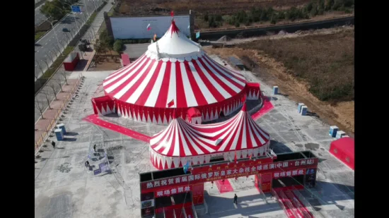 Tenda da esterno da 30 m con telaio poligonale e rivestimento in PVC per il parco del circo